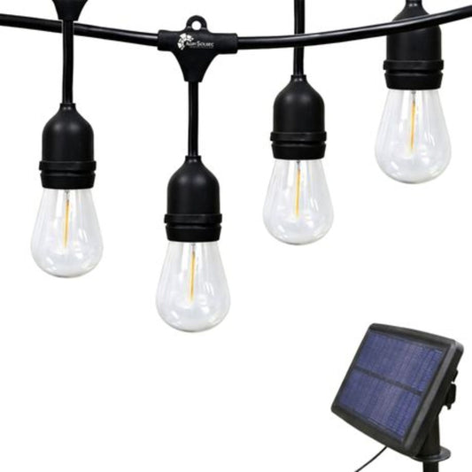 Solar Powered Outdoor LED String Lights- 15M (15 Bulbs)
