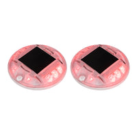 Solar LED Road Stud Red Light 2 Pack