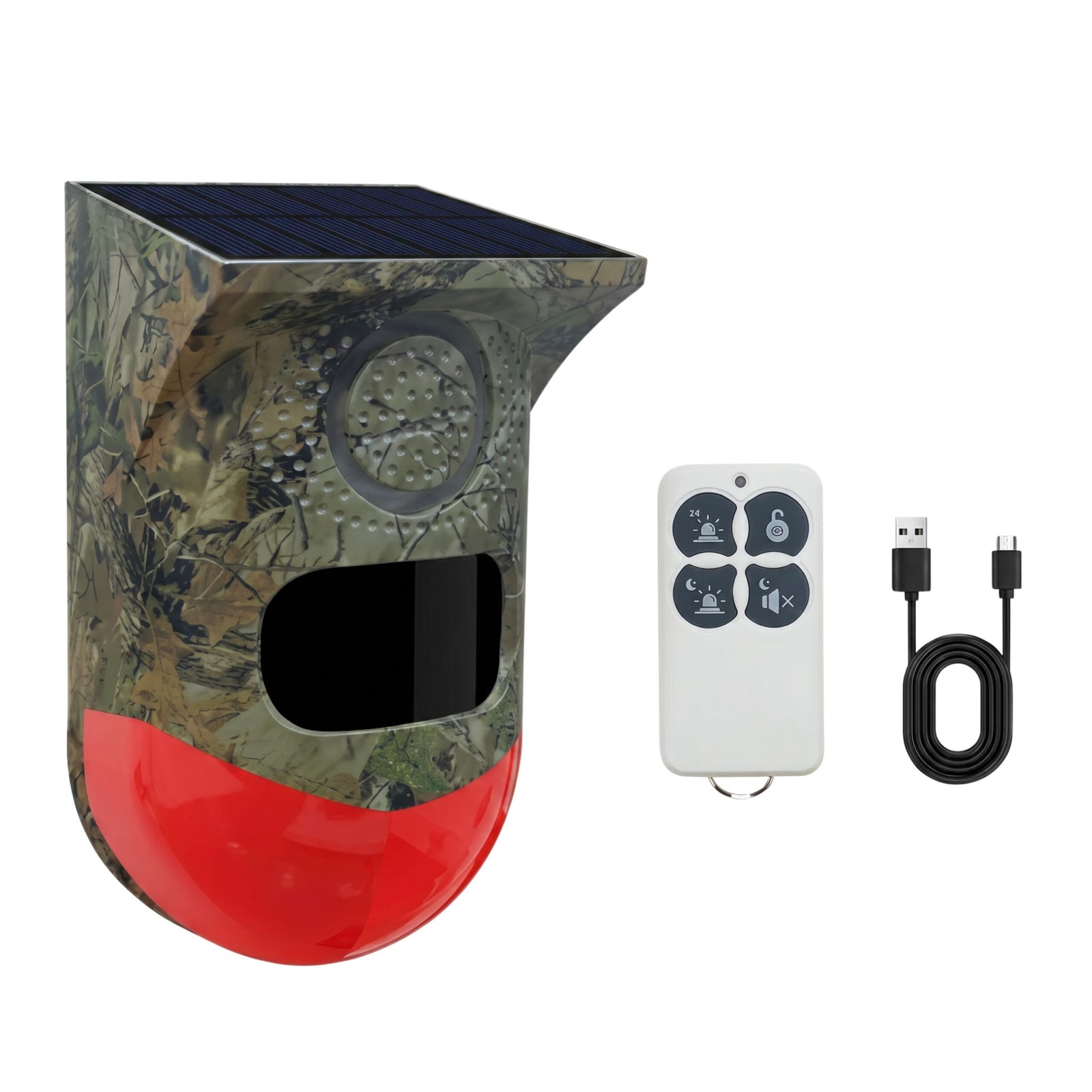 CAMO PIR Outdoor Solar Sensor with Remote and Siren Alarm