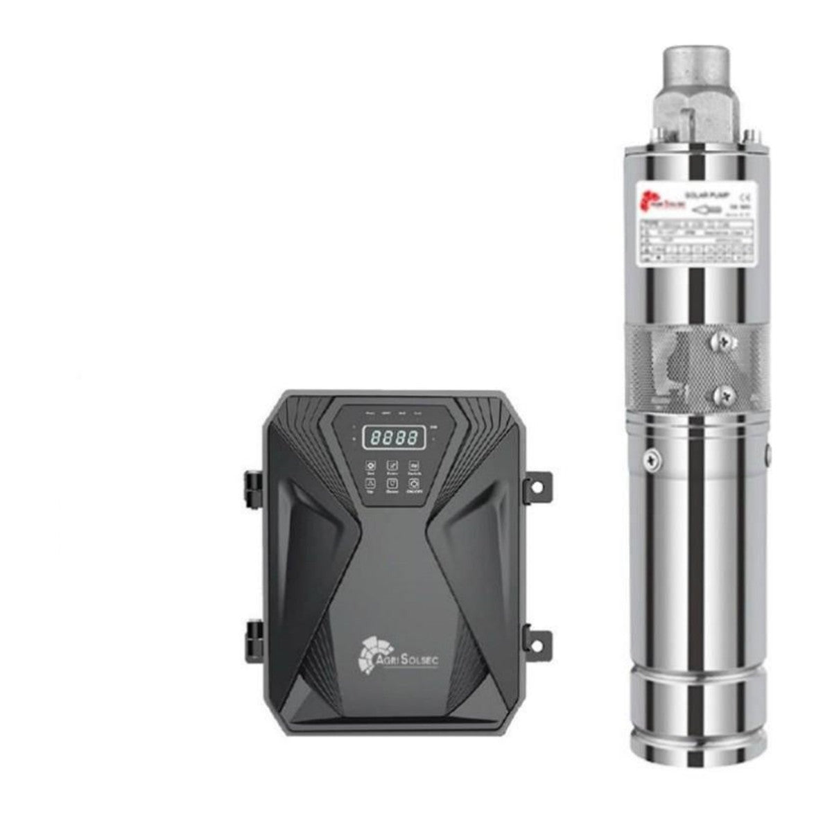Agri Solsec solar borehole pump and controller – 3AGS1.2-56-24-120