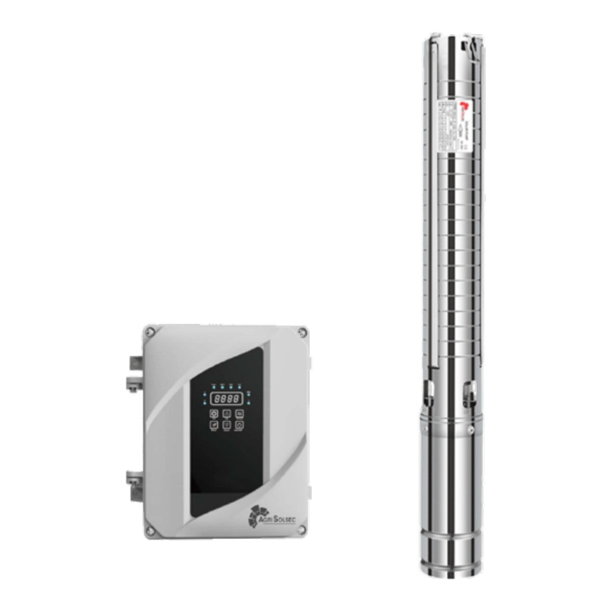 Agri Solsec solar borehole pump and controller – 3AGS4.8-95-110-750-A/D