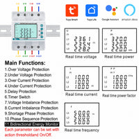 3-Phase 100A WiFi Smart Energy Meter with Solar Monitoring