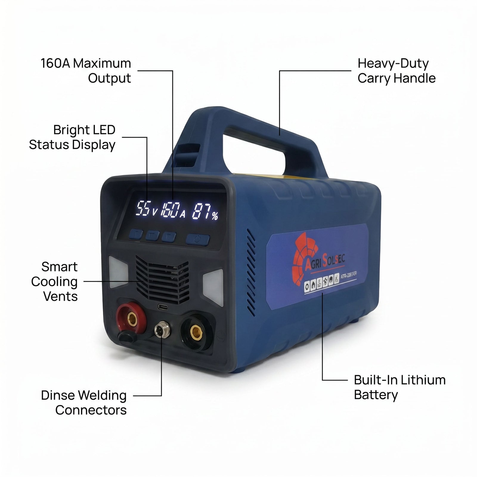 Portable Lithium Welder 160A – Battery Welding Machine | Agri Solsec