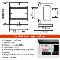 3-Phase 100A WiFi Smart Energy Meter with Solar Monitoring