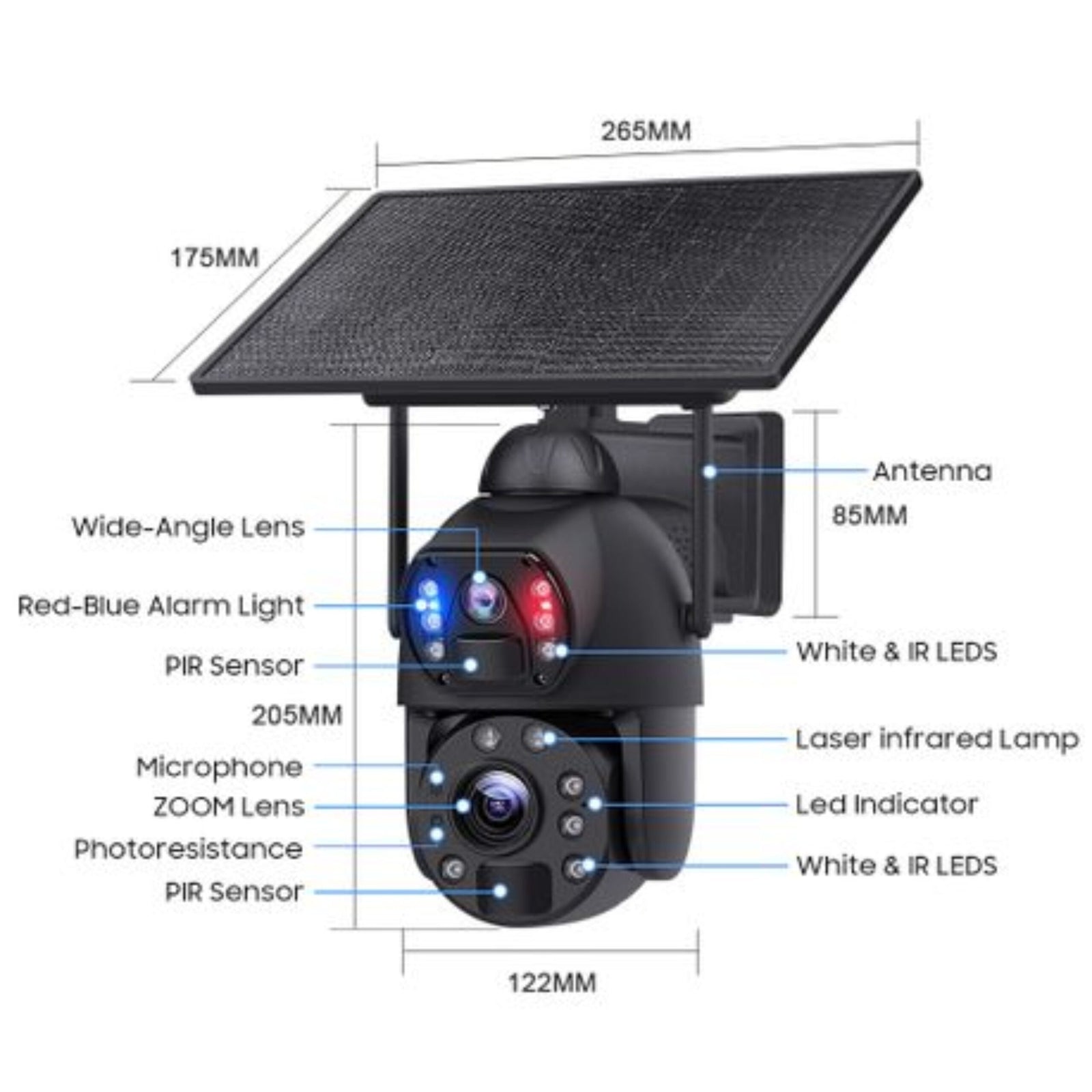 Agri Solsec Wi-Fi 20X Zoom Solar Dual Lens PTZ Camera - Image 3