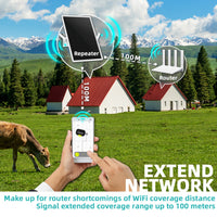 Solar WiFi Repeater 300Mbps 100m Outdoor Extender