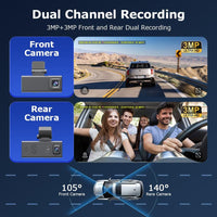 AGRI SOLSEC- 4G GPS Dual View Dash Cam with – SIMCARD and Memory